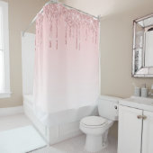 Rosa Ombre. Dripping Glitzer Duschvorhang (Beispiel)