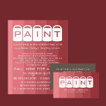 Rosa Ombre, farbige Eimer, Maler und Dekorator Flyer<br><div class="desc">Pink Ombre,  Paint Buckets,  Maler & Dekorator Werbung Flyer von der Business Card Store.</div>