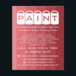Rosa Ombre, farbige Eimer, Maler und Dekorator Flyer<br><div class="desc">Pink Ombre,  Paint Buckets,  Maler & Dekorator Werbung Flyer von der Business Card Store.</div>