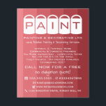 Rosa Ombre, farbige Eimer, Maler und Dekorator Flyer<br><div class="desc">Pink Ombre,  Paint Buckets,  Maler & Dekorator Werbung Flyer von der Business Card Store.</div>