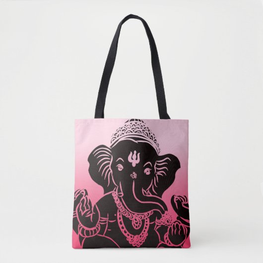 Rosa Ombre Ganesh Tasche/Tasche Tasche (Vorderseite)