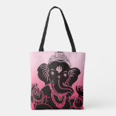 Rosa Ombre Ganesh Tasche/Tasche Tasche (Rückseite)