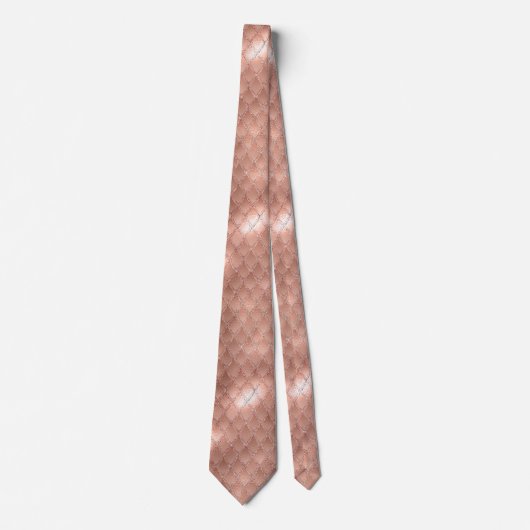 Rosa Ombre Glitzer Dragon Scales Effect Neck Tie Krawatte (Vorderseite)