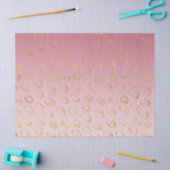 Rosa Ombre Gold Chic Circles Seidenpapier (Basteln)