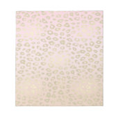 Rosa Ombre Gold Leopard Print Notizblock (Vorderseite)