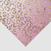 Rosa Ombre Gold Leopard Print Seidenpapier (Detail)