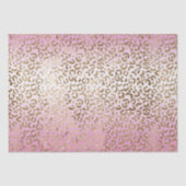Rosa Ombre Gold Leopard Print Seidenpapier (Vorderseite)