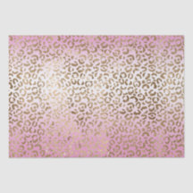 Rosa Ombre Gold Leopard Print