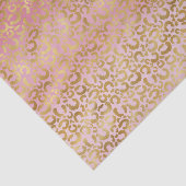Rosa Ombre Gold Leopard Print Seidenpapier (Ausschnitt)