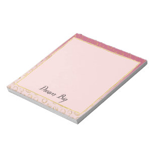 Rosa Ombre Gold Schicke Kreise Notizblock