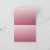 Rosa Ombre Goldbezaubernder Eiffelturm danken Dankeskarte (Innenseite)