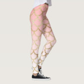 Rosa Ombre GoldGlitzer-Meerjungfrau stuft Leggings (Rechts)