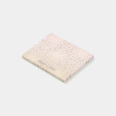 Rosa Ombre Goldleopard-Druck Post-it Klebezettel (angewinkelt)