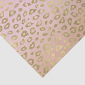 Rosa Ombre Goldleopard-Druck Seidenpapier (Ausschnitt)