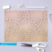 Rosa Ombre Goldleopard-Druck Seidenpapier (Handwerk)