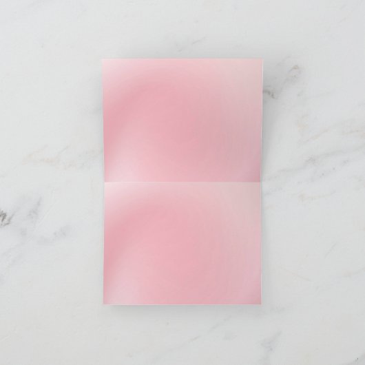 Rosa Ombre Hintergrund Dankeskarte (Innenseite)