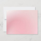 Rosa Ombre Hintergrund RSVP Karte (Rückseite)