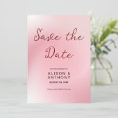 Rosa Ombre Hintergrund Save The Date (Stehend Vorderseite)
