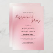 Rosa Ombre Hintergrund-Verlobung Einladung (Vorne/Hinten)