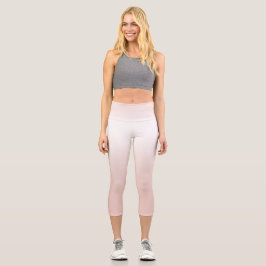 Rosa Ombre Hochwaldkraut Capri Leggings