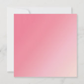 Rosa Ombre Hochzeits-Einladung Einladung (Rückseite)