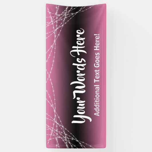 Rosa Ombre-Light-Strings hinzufügen Ihren eigenen Banner (Vertikal)