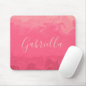 Rosa Ombre mit Namen Mousepad (Mit Mouse)