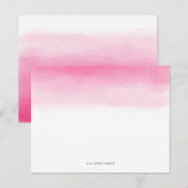 Rosa Ombre Mitteilungskarten (Vorne/Hinten)