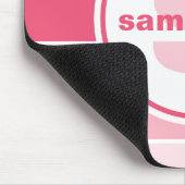 Rosa Ombre Monogramm Mousepad (Ecke)