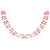 Rosa Ombre rustikales strukturiertes alles Gute Wimpelkette (Alle)