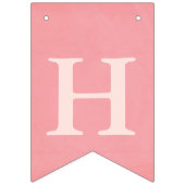 Rosa Ombre rustikales strukturiertes alles Gute Wimpelkette (Zweite Fahne)