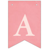 Rosa Ombre rustikales strukturiertes alles Gute Wimpelkette (Dritte Fahne)