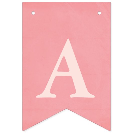 Rosa Ombre rustikales strukturiertes alles Gute Wimpelkette (Dritte Fahne)