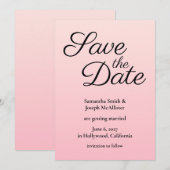 Rosa Ombre Save The Date (Vorne/Hinten)