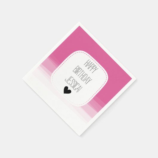 Rosa Ombre Serviette (Ecke)