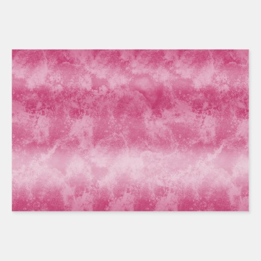 Rosa Ombre Streifen Geschenkpapier Set (Vorderseite)
