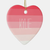 Rosa Ombre Streifen Keramikornament (Rechts)