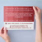 Rosa Ombre Streifen, Maler und Dekorator Flyer (Hand)