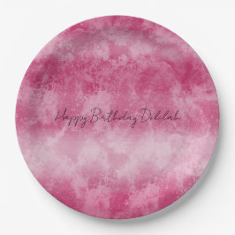 Rosa Ombre Streifen Pappteller