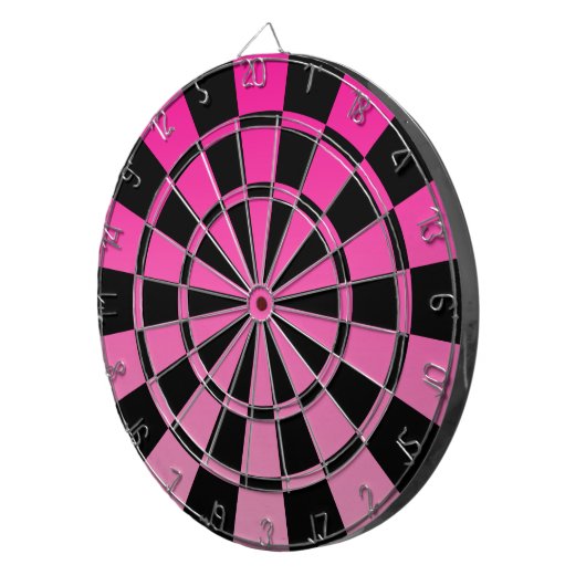 Rosa Ombre und Schwarzes Dartscheibe (Vorderseite rechts)