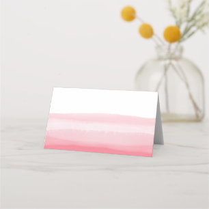 Rosa Ombre Wasserfarbe Blank Table Guest Platzkarte