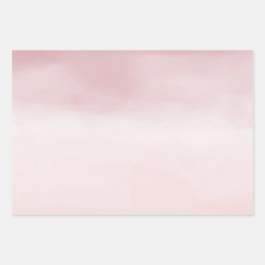 Rosa Ombre Wasserfarbe   Geschenkpapier Set (Vorderseite)