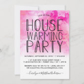 Rosa Ombre Wasserfarben Party Einladung (Vorderseite)
