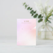 Rosa Ombre Wasserfarbenfeld-Anzeige Visitenkarte (Stehend Vorderseite)