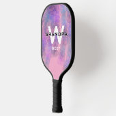 Rosa Opa Monogrammiert Pickleball Schläger (Links)