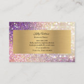 Rosa Opal Gold Texturen Marmor Visitenkarte (Rückseite)