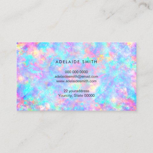 Rosa-Opal Visitenkarte (Rückseite)