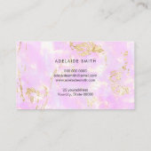 Rosa Opal Visitenkarte (Rückseite)