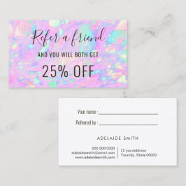 Rosa Opal-Visitenkarte Visitenkarte