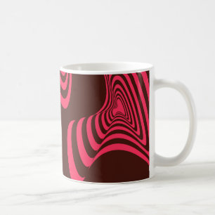 rosa, optisches, trendiges, cooles, abstraktes geo kaffeetasse
